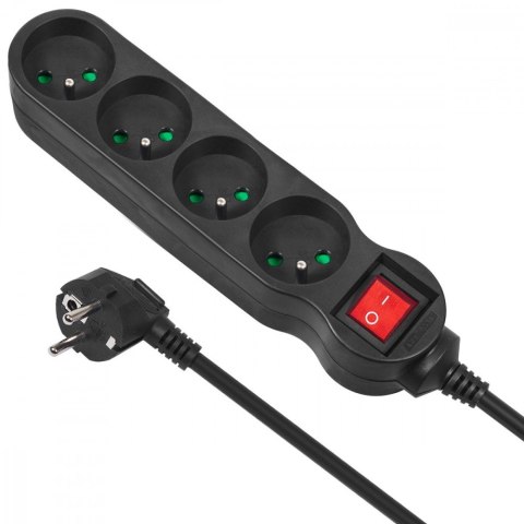 Listwa zasilająca 4g 5m MCE182 2300W czarna Listwa zasilająca 4g 5m MCE182 2300W czarna
