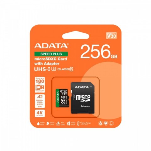 Karta microSD Speed Plus 256GB UHS1 U3 V30 A2 180/160 MB/s Karta microSD Speed Plus 256GB UHS1 U3 V30 A2 180/160 MB/s