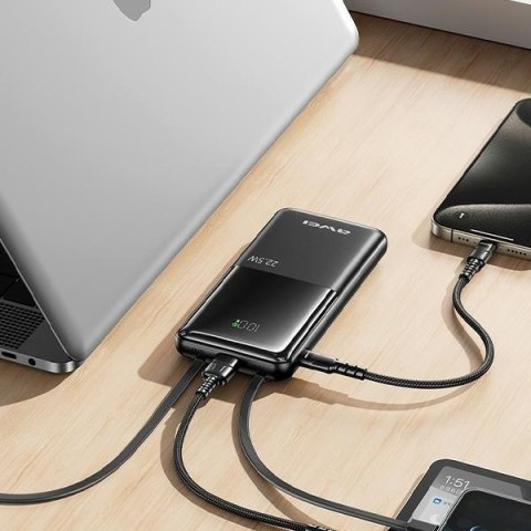 Powerbank 10000mAh P76K 22,5W 4 Wyjścia ładowania dwa kable Powerbank 10000mAh P76K 22,5W 4 Wyjścia ładowania dwa kable