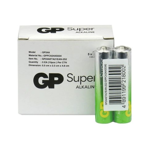 Baterie alkaliczne LR03/AAA GP SUPER 10szt. (G-TECH) Baterie alkaliczne LR03/AAA GP SUPER 10szt. (G-TECH)