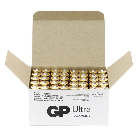 Baterie alkaliczne LR03/AAA GP ULTRA 40szt. (G-TECH) Baterie alkaliczne LR03/AAA GP ULTRA 40szt. (G-TECH)