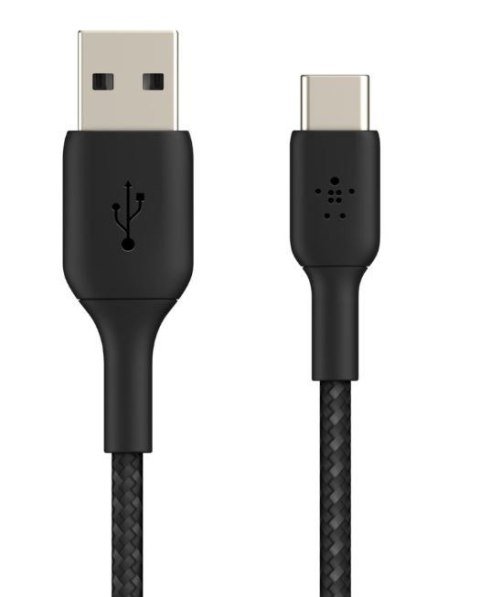 Kabel Braided USB-C USB-A 2m czarny Kabel Braided USB-C USB-A 2m czarny