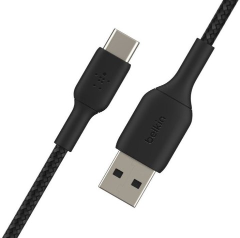 Kabel Braided USB-C USB-A 2m czarny Kabel Braided USB-C USB-A 2m czarny
