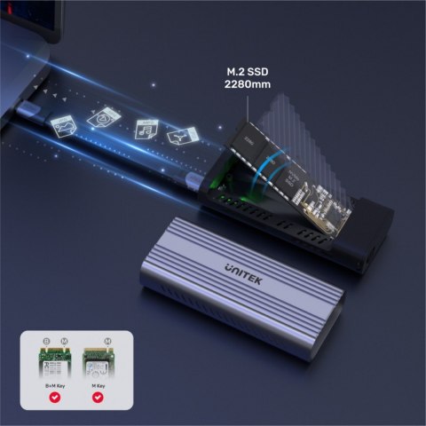 Obudowa dysku M.2 SSD PCIe/NVMe 40Gbps USB 4; S1226A Obudowa dysku M.2 SSD PCIe/NVMe 40Gbps USB 4; S1226A