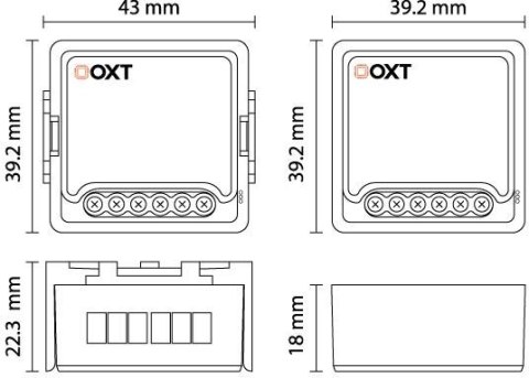 Moduł OXT do bramy garażu Wi-Fi Tuya (T210GL) bez sensora Moduł OXT do bramy garażu Wi-Fi Tuya (T210GL) bez sensora