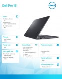 Laptop Dell Pro 16 PC16255/AMD Ryzen 3 210/8GB/512GB SSD/16.0 FHD+/Radeon 740M/FgrPr/FHD/IR Cam/Mic/WLAN+BT/Backlit Kb/3Cell/W11