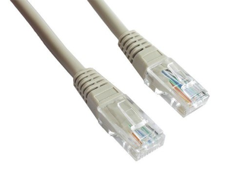 Patch cord kat.5e osłonka zalewana 0.5M szary Patch cord kat.5e osłonka zalewana 0.5M szary