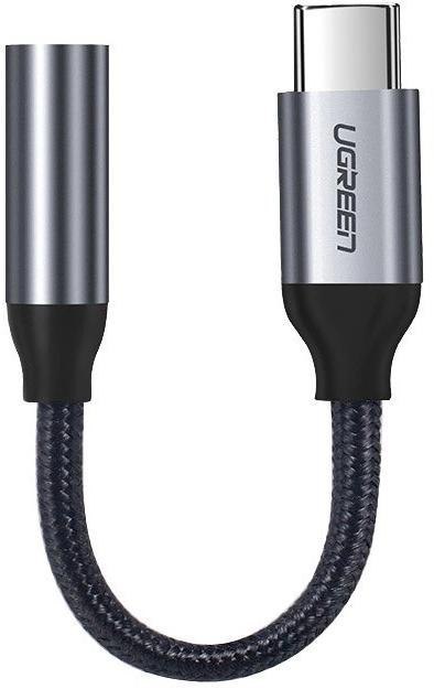 Ugreen przejściówka do słuchawek z 3,5 mm mini jack na USB Typ C 10 cm szary Ugreen przejściówka do słuchawek z 3,5 mm mini jack na USB Typ C 10 cm szary