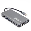 Unitek D1019B Hub USB-C 3.1 8w1 z Power Delivery 100W Unitek D1019B Hub USB-C 3.1 8w1 z Power Delivery 100W