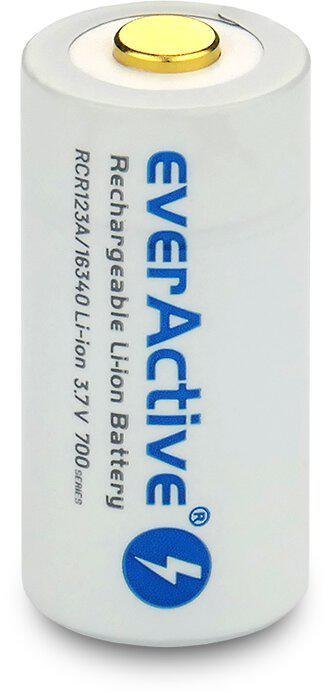 Akumulatorek 16340 / R-CR123 3,7V everActive 700mAh (1 szt.) z zabezpieczeniem Akumulatorek 16340 / R-CR123 3,7V everActive 700mAh (1 szt.) z zabezpieczeniem