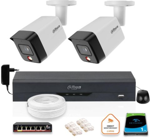 ZESTAW 2 Kamery IP Dahua 8mpx PC-HFW1839TC-A-IL-0280B-S6 + DYSK 1TB ZESTAW 2 Kamery IP Dahua 8mpx PC-HFW1839TC-A-IL-0280B-S6 + DYSK 1TB