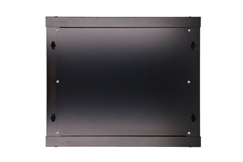 Szafka wisząca rack 9U 600x450 czarna szklane drzwi Szafka wisząca rack 9U 600x450 czarna szklane drzwi