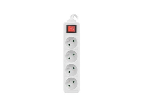 Listwa zasilająca 1,5m, biała, 4 gniazda, z wyłącznikiem, kabel wykonany z pełnej miedzi Listwa zasilająca 1,5m, biała, 4 gniazda, z wyłącznikiem, kabel wykonany z pełnej miedzi