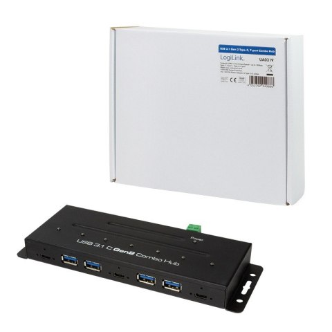 Hub przemysłowy USB-C 3.1 Gen 2, 3xUSB0C, 4xUSB-A Hub przemysłowy USB-C 3.1 Gen 2, 3xUSB0C, 4xUSB-A