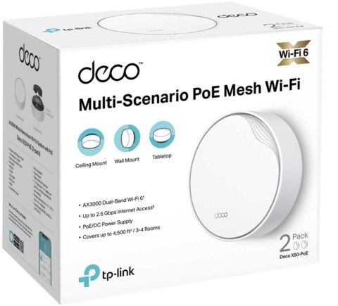 DOMOWY SYSTEM WI-FI MESH TP-LINK DECO X50-POE (2-PACK) DOMOWY SYSTEM WI-FI MESH TP-LINK DECO X50-POE (2-PACK)