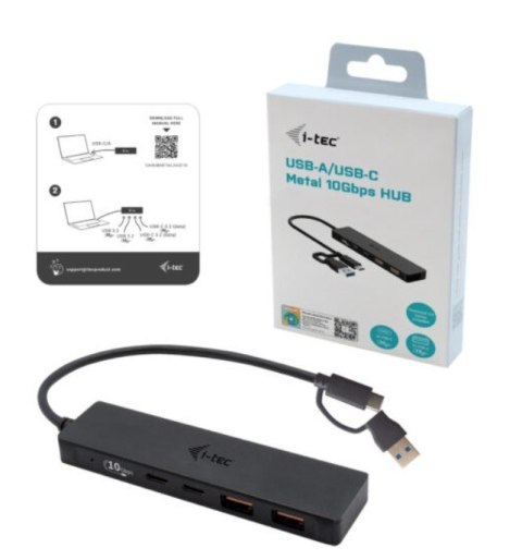 Hub USB-A/USB-C Metal 2x USB 3.0 + 2x USB-C (10 Gbps) Hub USB-A/USB-C Metal 2x USB 3.0 + 2x USB-C (10 Gbps)