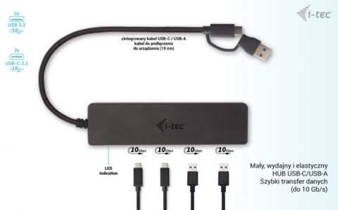 Hub USB-A/USB-C Metal 2x USB 3.0 + 2x USB-C (10 Gbps) Hub USB-A/USB-C Metal 2x USB 3.0 + 2x USB-C (10 Gbps)