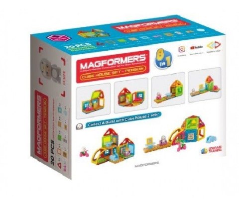 Klocki magnetyczne Cube House Pingwin Klocki magnetyczne Cube House Pingwin
