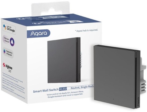 Aqara Smart Wall Switch H1 Szary pojedynczy Aqara Smart Wall Switch H1 Szary pojedynczy