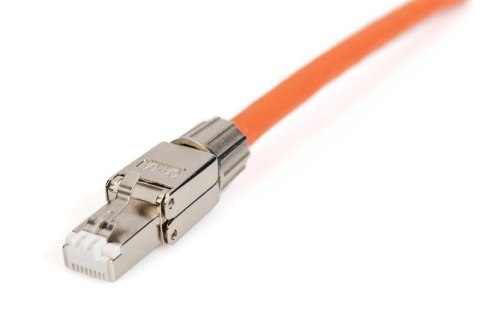 Wtyk modularny RJ45 kat.6A, PoE++, 10GbE, STP, ekranowany, beznarzędziowy, zakręcany, metalowy, AWG 26-22, dł.50mm Wtyk modularny RJ45 kat.6A, PoE++, 10GbE, STP, ekranowany, beznarzędziowy, zakręcany, metalowy, AWG 26-22, dł.50mm