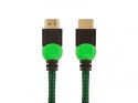 Kabel HDMI 2.0 zielono-czarny 1,8m, GCL-03