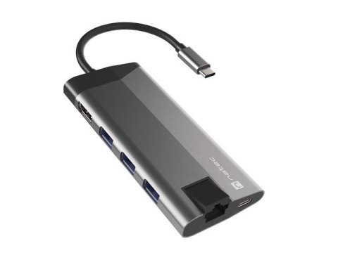 Stacja dokująca Multiport Fowler Plus USB-C PD, 3x USB 3.0, HDMI 4K, RJ45, SD, micro SD Stacja dokująca Multiport Fowler Plus USB-C PD, 3x USB 3.0, HDMI 4K, RJ45, SD, micro SD