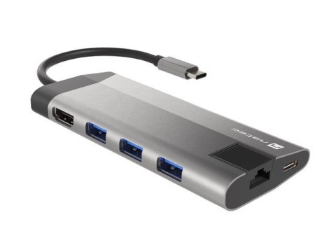 Stacja dokująca Multiport Fowler Plus USB-C PD, 3x USB 3.0, HDMI 4K, RJ45, SD, micro SD Stacja dokująca Multiport Fowler Plus USB-C PD, 3x USB 3.0, HDMI 4K, RJ45, SD, micro SD