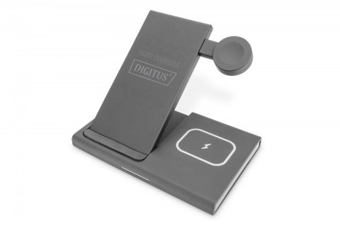 Stacja ładująca indukcyjna 3w1 składana 15W MagSafe + Qi 1m USB Czarna Stacja ładująca indukcyjna 3w1 składana 15W MagSafe + Qi 1m USB Czarna