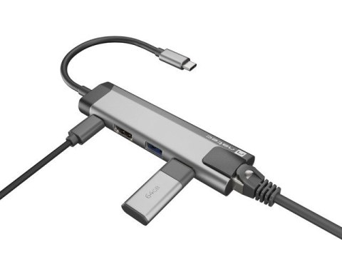 Stacja dokująca Multi Port Fowler Go USB-C - Hub 2x USB 3.0, HDMI 4K, USB-C PD, RJ45 Stacja dokująca Multi Port Fowler Go USB-C - Hub 2x USB 3.0, HDMI 4K, USB-C PD, RJ45