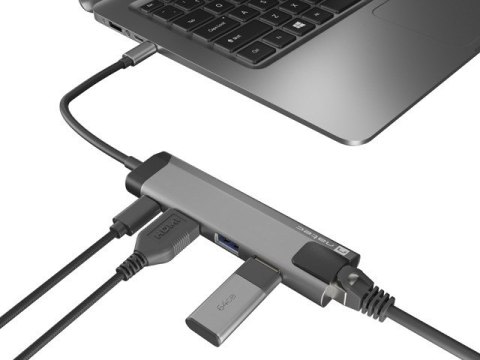Stacja dokująca Multi Port Fowler Go USB-C - Hub 2x USB 3.0, HDMI 4K, USB-C PD, RJ45 Stacja dokująca Multi Port Fowler Go USB-C - Hub 2x USB 3.0, HDMI 4K, USB-C PD, RJ45