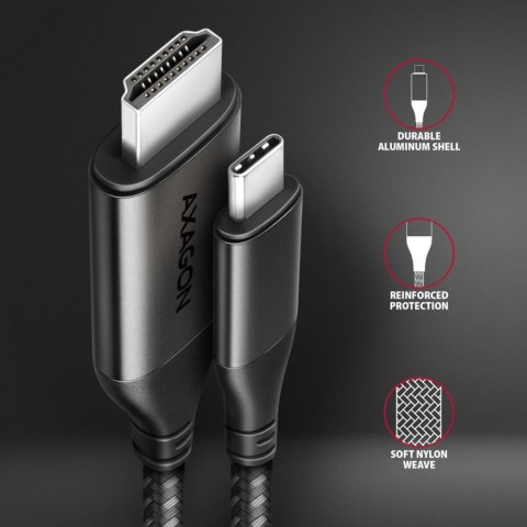 RVC-HI2MC Adapter aktywny USB-C -> HDMI 2.0 4K/60Hz Aluminum, 1.8m kabel RVC-HI2MC Adapter aktywny USB-C -> HDMI 2.0 4K/60Hz Aluminum, 1.8m kabel