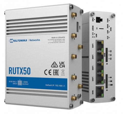 Router 5G RUTX50 Dual Sim, GNSS, WiFi, 4xLAN, USB2.0 Router 5G RUTX50 Dual Sim, GNSS, WiFi, 4xLAN, USB2.0