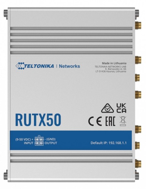 Router 5G RUTX50 Dual Sim, GNSS, WiFi, 4xLAN, USB2.0 Router 5G RUTX50 Dual Sim, GNSS, WiFi, 4xLAN, USB2.0