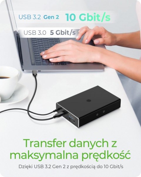 Obudowa IB-RD2253-C31 zew. Raid dla 2,5 SATA HDD na USB 3.2 Gen 2, RAID 0,1, SINGLE, LARGE Obudowa IB-RD2253-C31 zew. Raid dla 2,5 SATA HDD na USB 3.2 Gen 2, RAID 0,1, SINGLE, LARGE