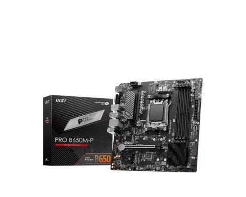 Płyta główna PRO B650M-P AM5 4DDR5 HDMI/DP mATX Płyta główna PRO B650M-P AM5 4DDR5 HDMI/DP mATX