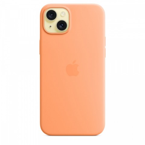 Etui silikonowe z MagSafe do iPhonea 15 Plus - pomarańczowy sorbet Etui silikonowe z MagSafe do iPhonea 15 Plus - pomarańczowy sorbet
