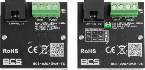 Zestaw aktywnych konwerterów BCS POWER BCS-x2W/IP10 Zestaw aktywnych konwerterów BCS POWER BCS-x2W/IP10