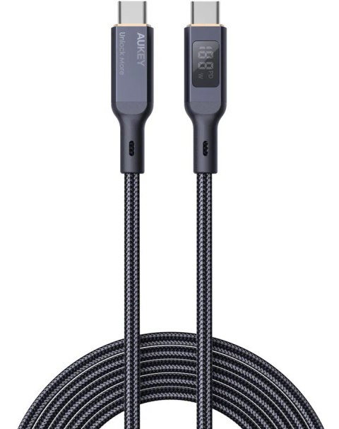 CB-MCC102 nylonowy kabel USB C - USB C | LED | 1.8m | 5A | 100W PD | 20V CB-MCC102 nylonowy kabel USB C - USB C | LED | 1.8m | 5A | 100W PD | 20V