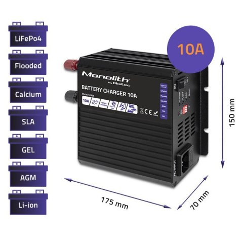 Inteligentna łaowarka Monolith do akumulatorów LiFePO4 AGM GEL SLA | 10A | 12V Inteligentna łaowarka Monolith do akumulatorów LiFePO4 AGM GEL SLA | 10A | 12V