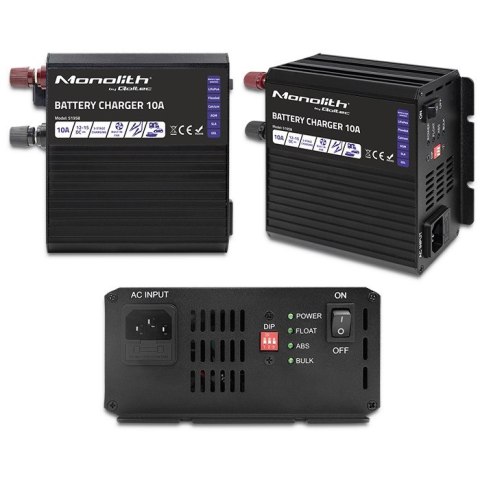 Inteligentna łaowarka Monolith do akumulatorów LiFePO4 AGM GEL SLA | 10A | 12V Inteligentna łaowarka Monolith do akumulatorów LiFePO4 AGM GEL SLA | 10A | 12V