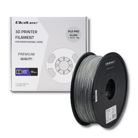 Profesjonalny filament do druku 3D | PLA PRO | 1kg | 1.75mm | Srebrny Profesjonalny filament do druku 3D | PLA PRO | 1kg | 1.75mm | Srebrny