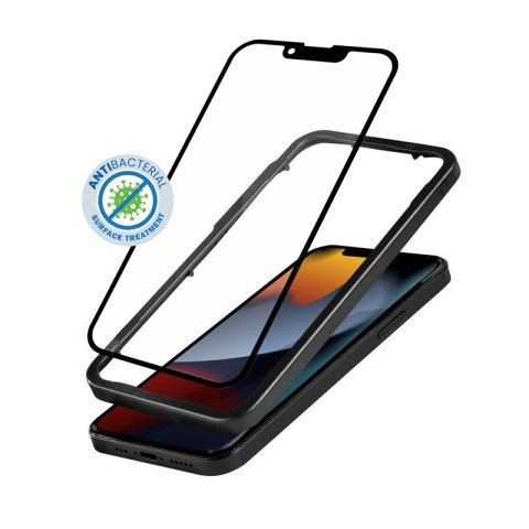 Szkło ochronne Anti-Bacterial 3D Armour Glass iPhone 16e / iPhone 14 / iPhone 13 / iPhone 13 Pro z ramką instalacyjną Szkło ochronne Anti-Bacterial 3D Armour Glass iPhone 16e / iPhone 14 / iPhone 13 / iPhone 13 Pro z ramką instalacyjną