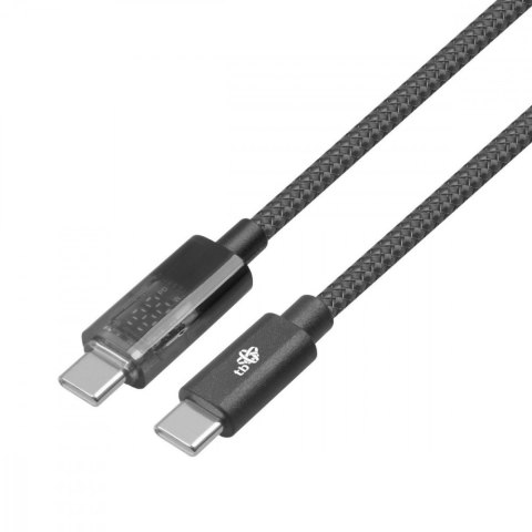 Kabel USB C - USB C 1m ze wskaźnikiem mocy ładowania LED (100 W) Kabel USB C - USB C 1m ze wskaźnikiem mocy ładowania LED (100 W)