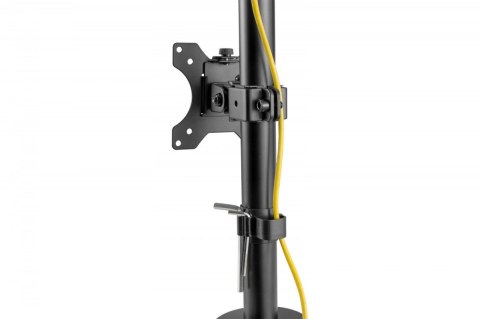 Uchwyt biurkowy pionowy 2xLCD max. 32 cale 8kg, zaciskowy, czarny Uchwyt biurkowy pionowy 2xLCD max. 32 cale 8kg, zaciskowy, czarny