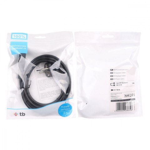 Kabel zasilający 1.8 m IEC C13 VDE Kabel zasilający 1.8 m IEC C13 VDE