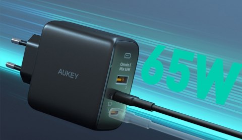 PA-B6T Black Omnia II GaN ładowarka sieciowa 3xUSB (2xUSB C+ 1xUSB A) 65W QC PD PA-B6T Black Omnia II GaN ładowarka sieciowa 3xUSB (2xUSB C+ 1xUSB A) 65W QC PD