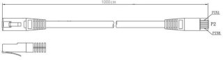 PATCHCORD KAT6 FTP 10M SZARY