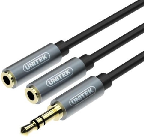 Przejściówka Unitek Y-C956ABK miniJack 3,5mm (M) - 2x 3,5mm (F) Przejściówka Unitek Y-C956ABK miniJack 3,5mm (M) - 2x 3,5mm (F)