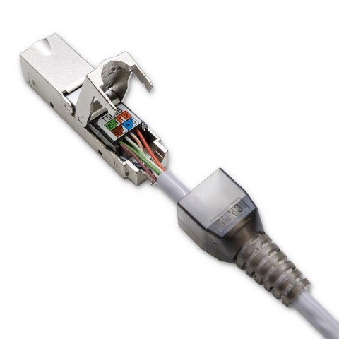 Wtyk RJ45 beznarzędziowy STP | CAT6 | JACK PIN | T568B | T568A Wtyk RJ45 beznarzędziowy STP | CAT6 | JACK PIN | T568B | T568A