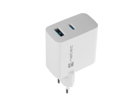 Ładowarka sieciowa RIBERA GAN 1X USB-A + 1X USB-C 65W Biała Ładowarka sieciowa RIBERA GAN 1X USB-A + 1X USB-C 65W Biała